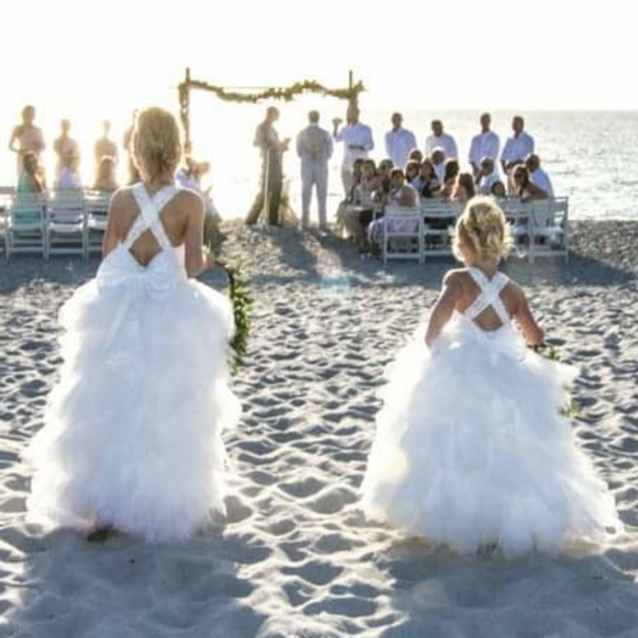tiered tulle flower girl dress